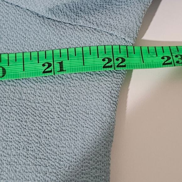 Counterparts Top Size L Pale Blue with Embroidered Trimmed Bell Sleeves - Picture 7 of 8